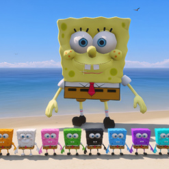 GTA 5 Mods Giant Spongebob Multi Colors (FiveM Ready)